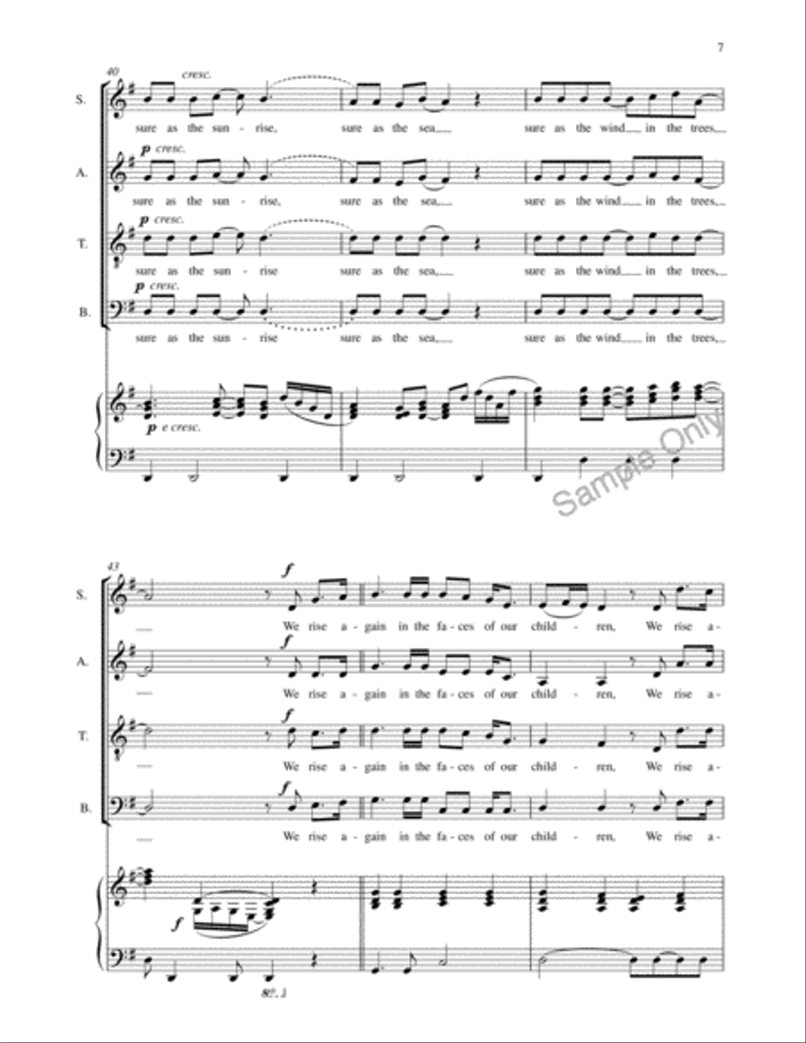 We Rise Again 4-Part scores gallery preview page 6