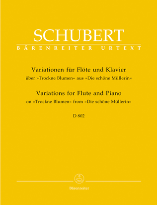 Book cover for Variationen fur Flote und Klavier uber "Trockne Blumen" aus "Die schone Mullerin" op. post.160 D 802
