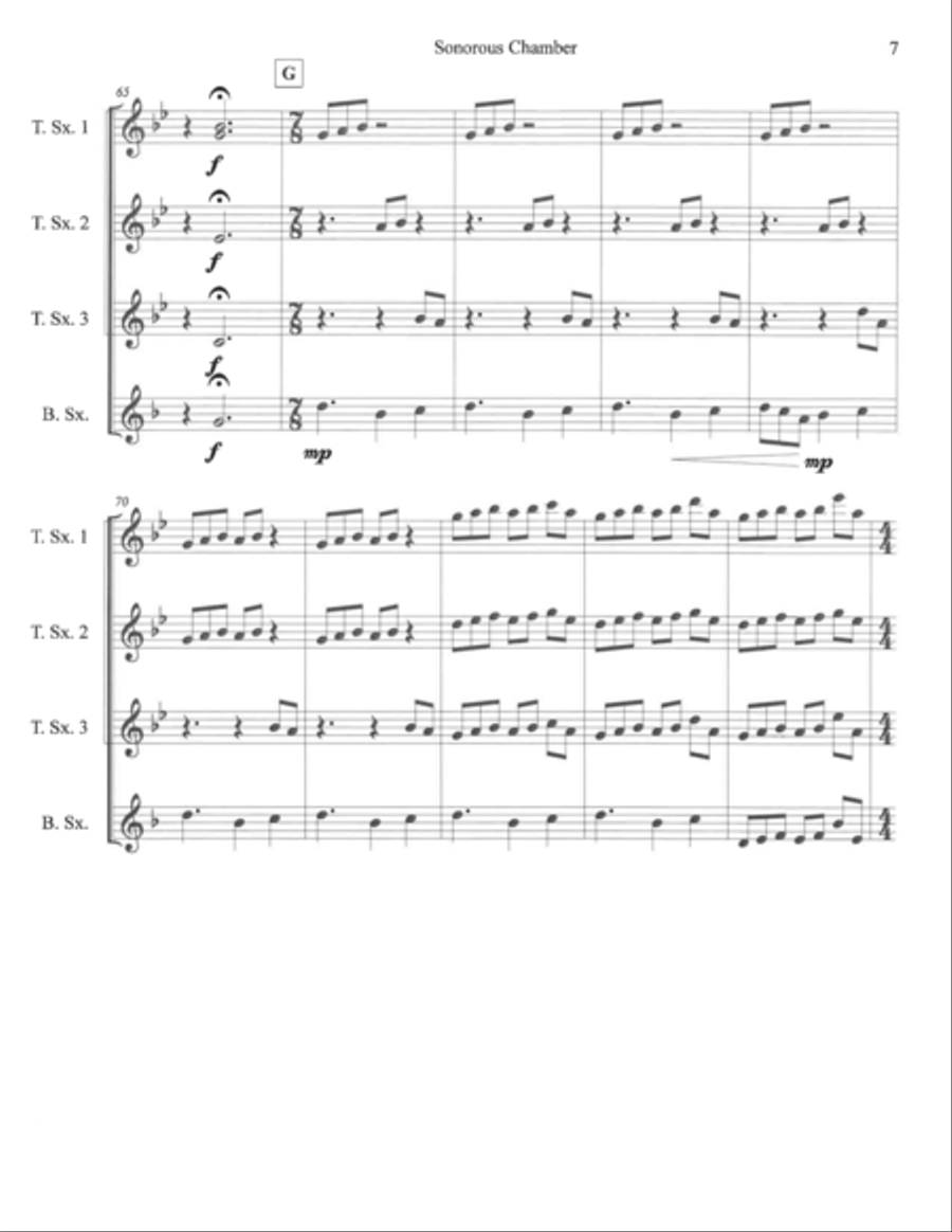 Sonorous Chamber Sonorous Chamber Saxophone Quartet scores gallery preview page 4