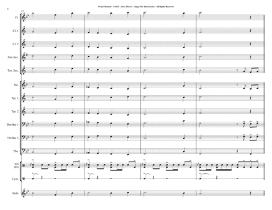 Proud Moment - for Concert Band - Grade 1 Concert Band scores gallery preview page 4