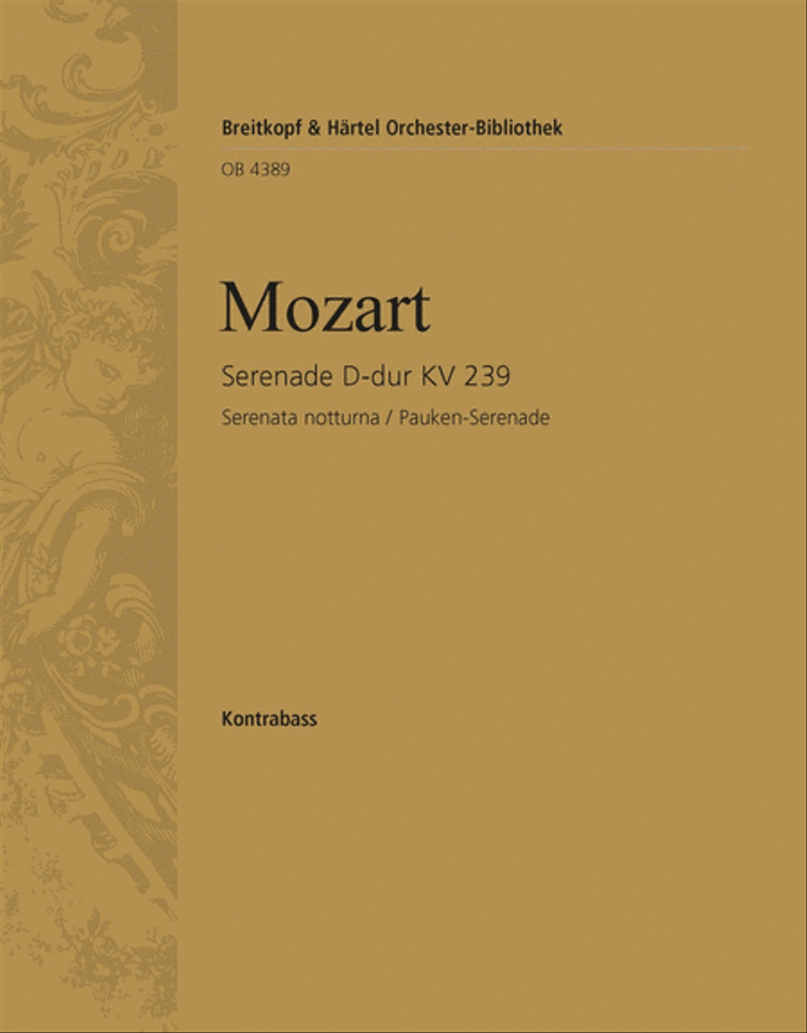 Serenade in D major K. 239 Orchestra scores gallery preview page 1