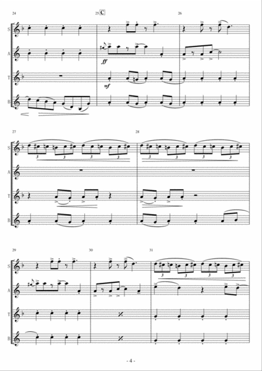 Detroit Rock City Woodwind Quartet scores gallery preview page 4