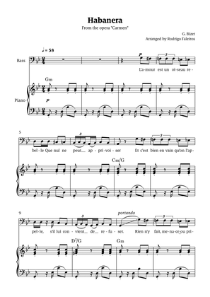 Habanera (for bass - G minor/major)