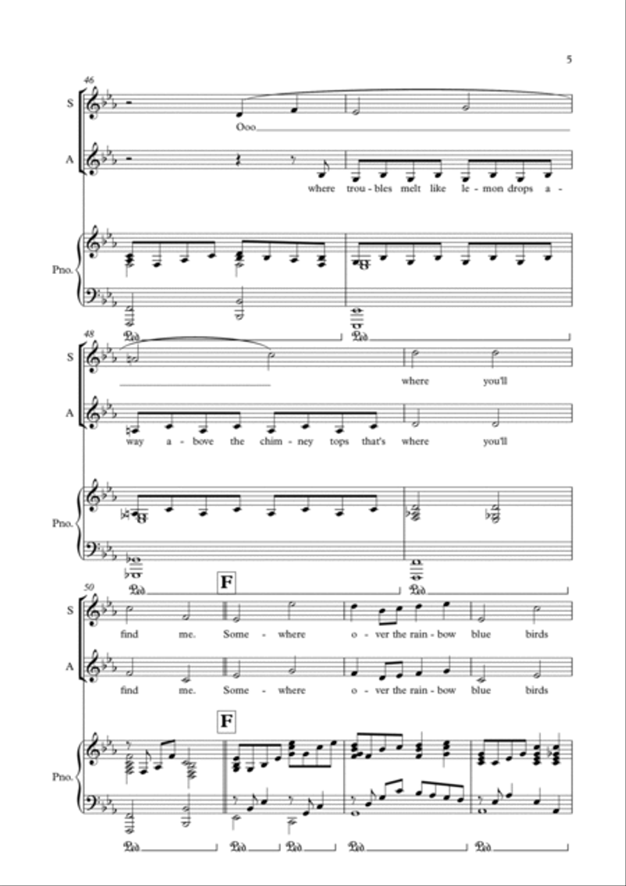 Over The Rainbow Over The Rainbow 2-Part scores gallery preview page 5