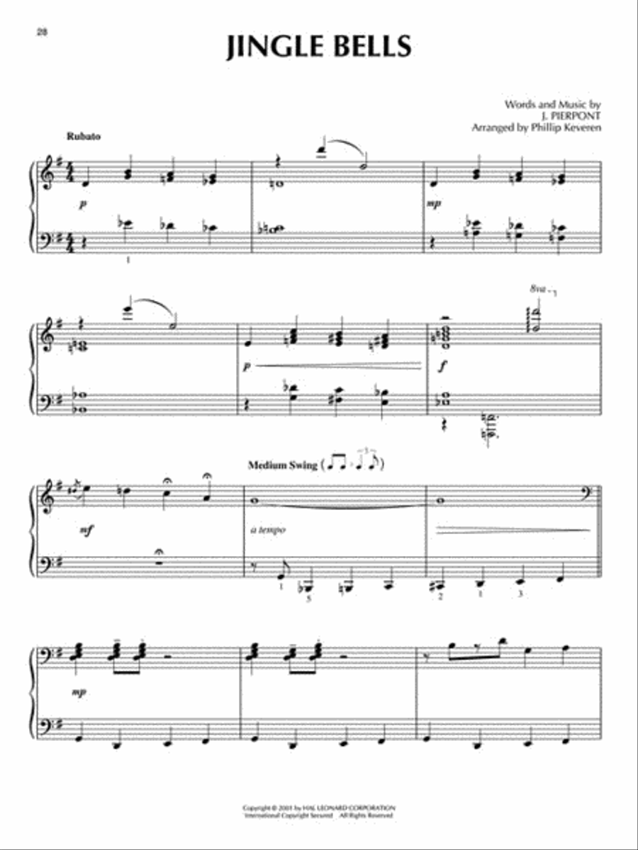 Jingle Jazz Jingle Jazz Piano Solo scores gallery preview page 3