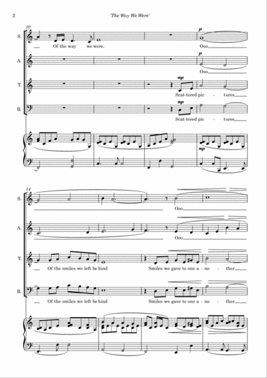 The Way We Were 4-Part scores gallery preview page 4