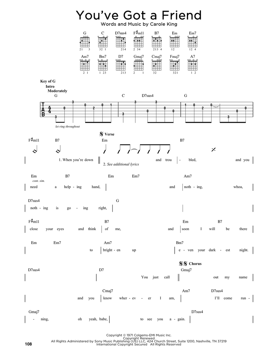 You've Got A Friend You've Got A Friend Acoustic Guitar scores gallery preview page 1