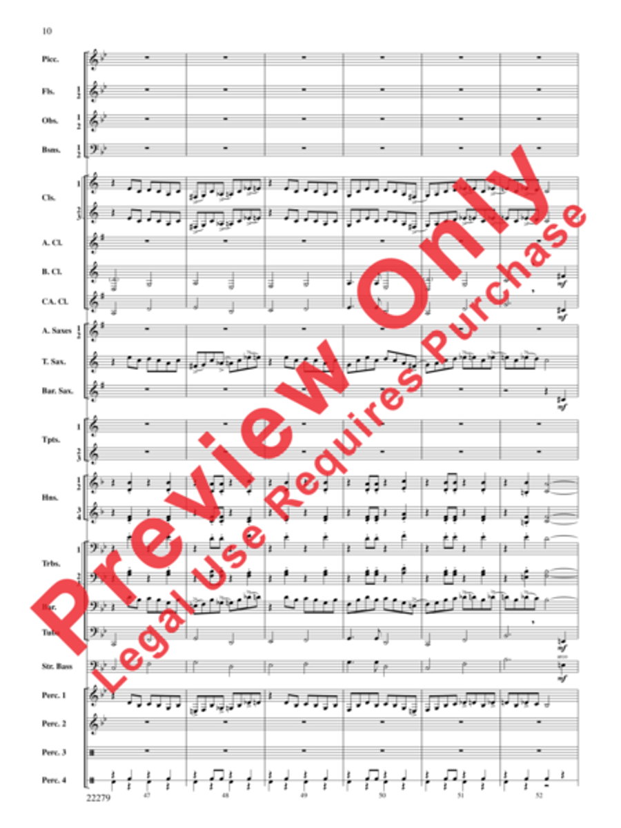 Bayou Breakdown Concert Band scores gallery preview page 11