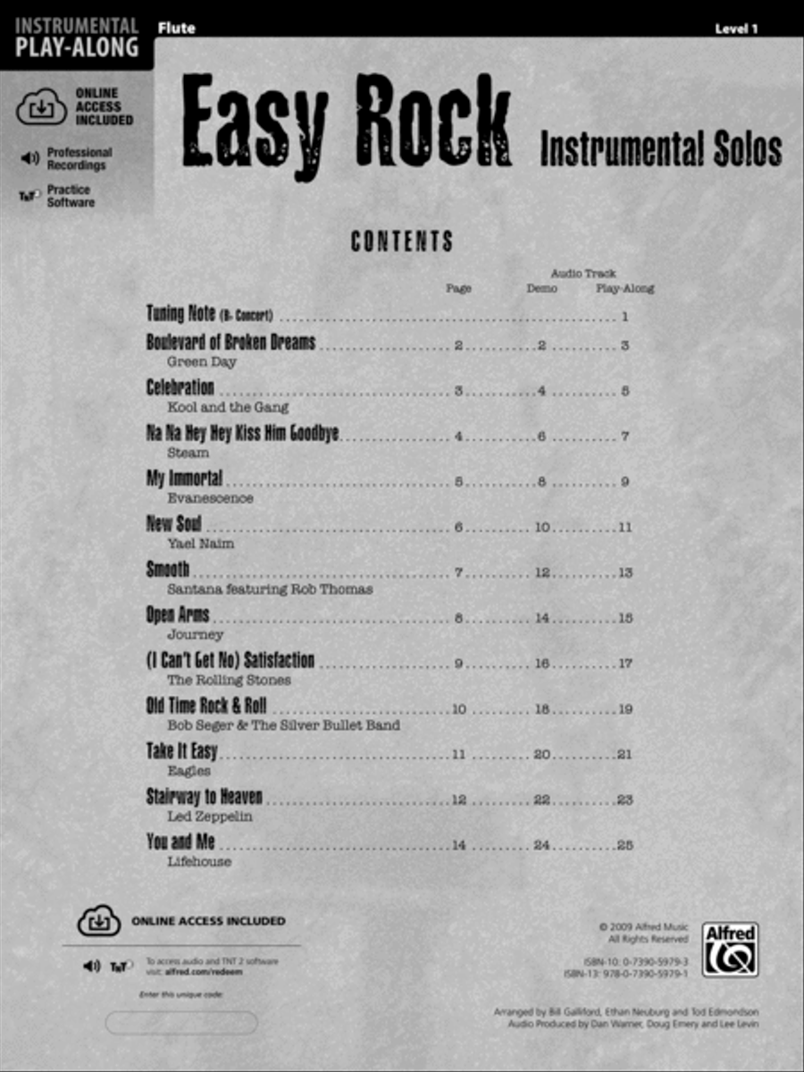 Easy Rock Instrumental Solos, Level 1 Flute Solo scores gallery preview page 2