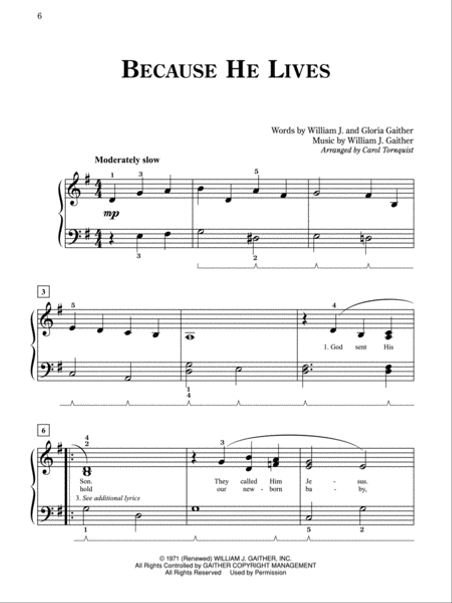 Pure & Simple Gaither Easy Piano scores gallery preview page 3