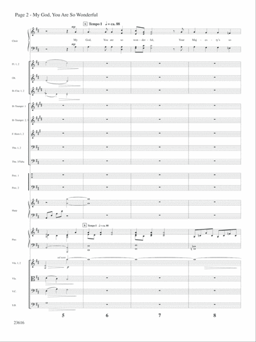 My God, You Are So Wonderful Choir scores gallery preview page 3