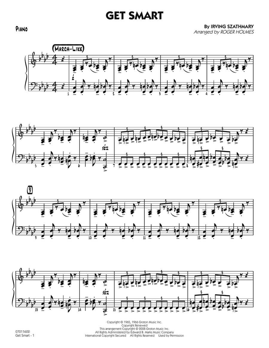 Get Smart Piano by Irving Szathmary Jazz Ensemble Digital