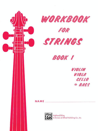 Book cover for Workbook for Strings, Book 1