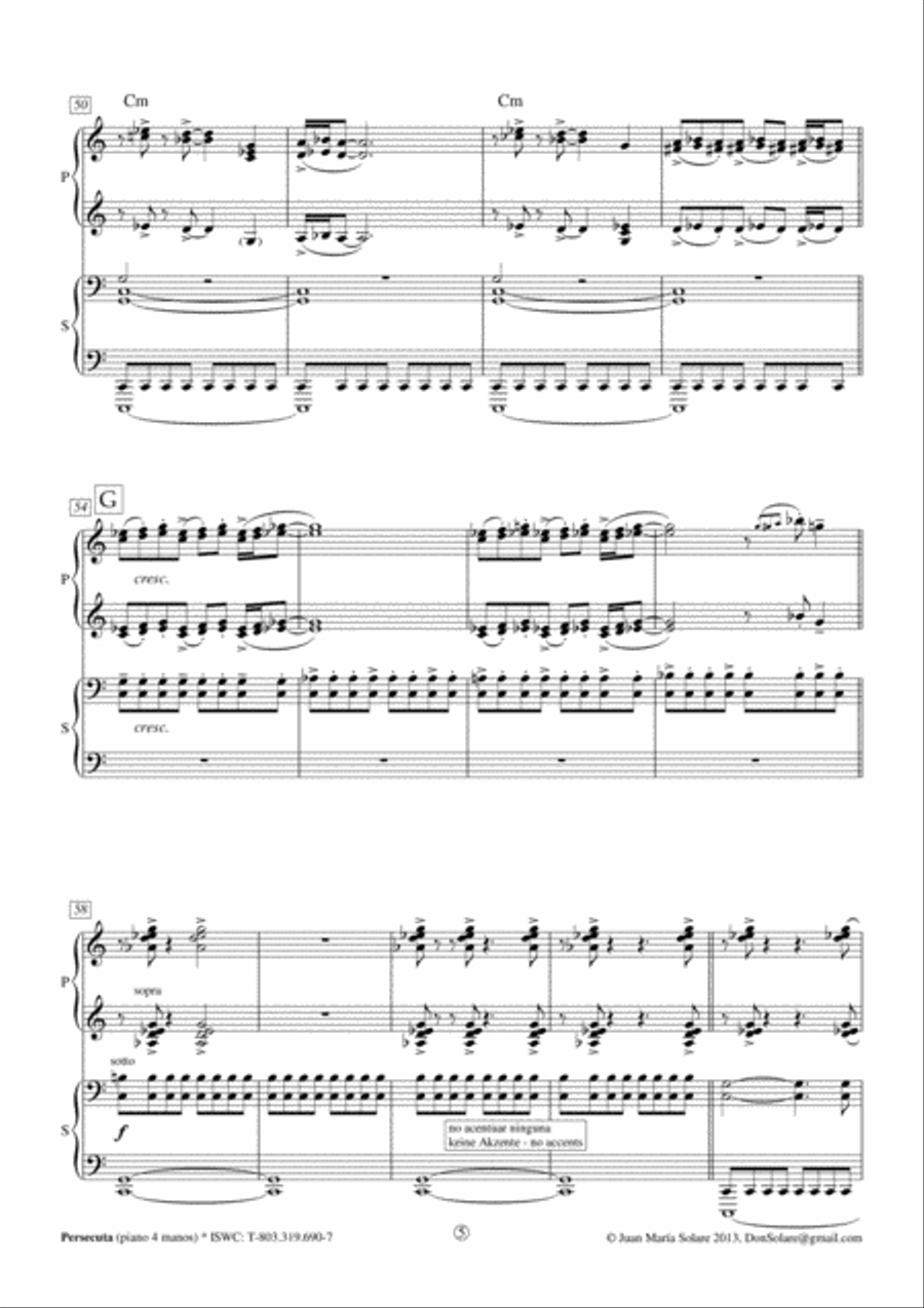 Persecuta [piano 4 hands] Piano Duet scores gallery preview page 6