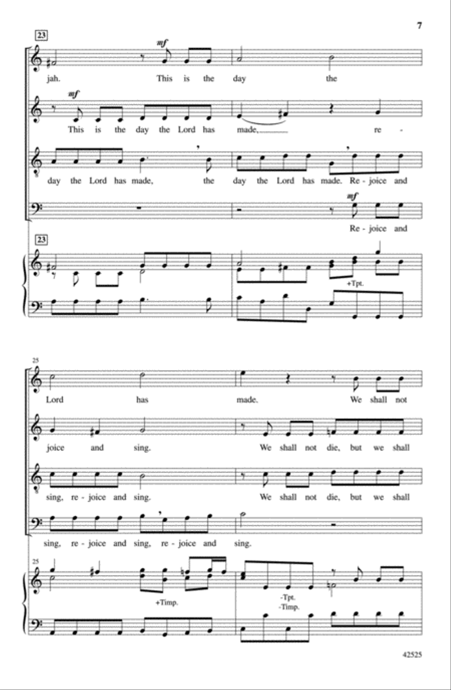 This Is the Day the Lord Has Made 4-Part scores gallery preview page 6