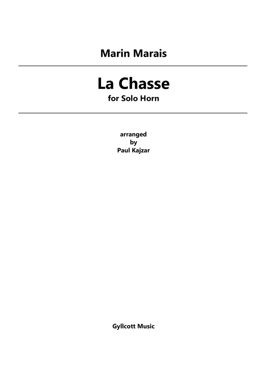 La Chasse (Solo Horn)