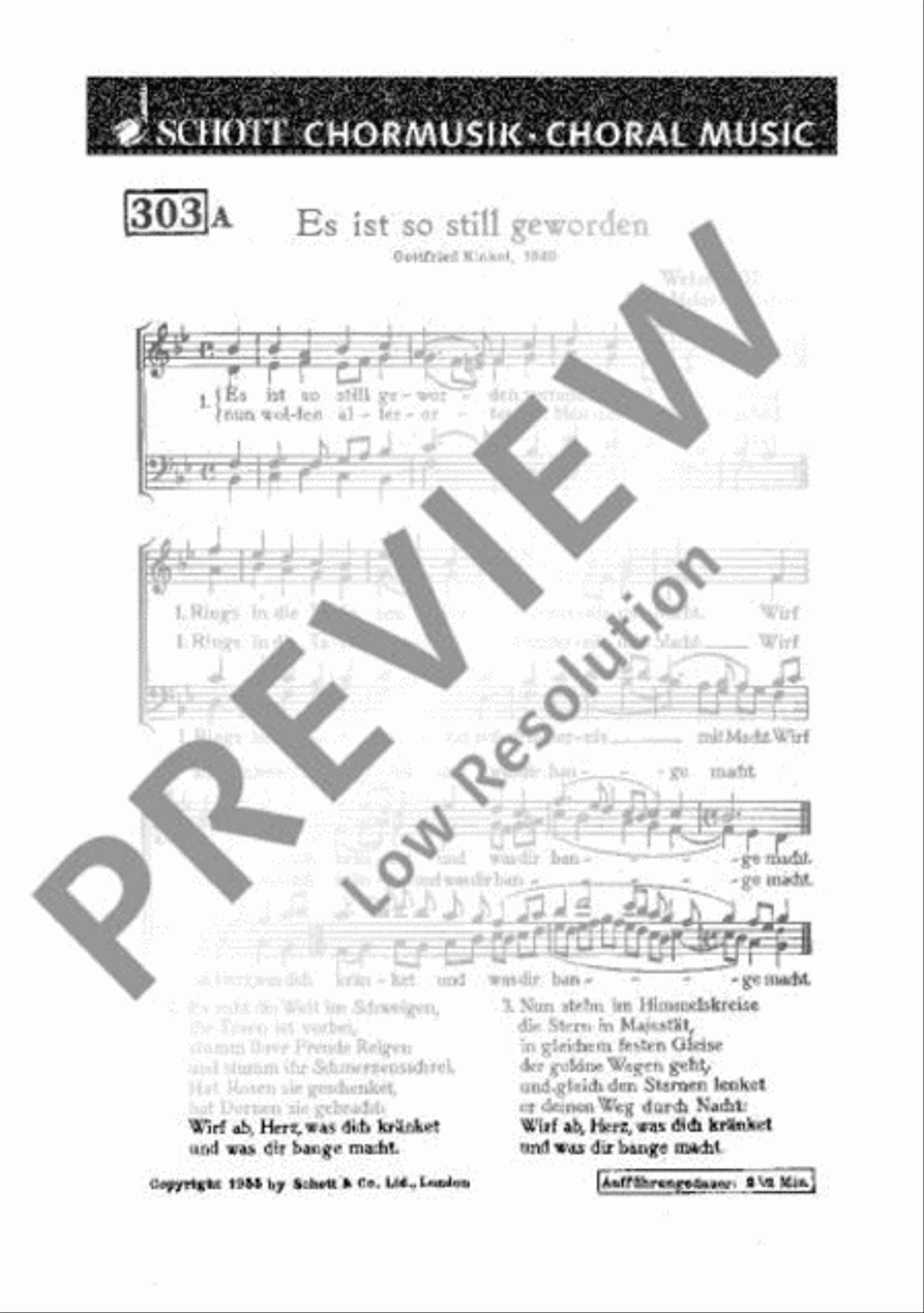 Es ist so still geworden / Wenn ich ein klein Waldvögelein wär Mixed Choir scores gallery preview page 2