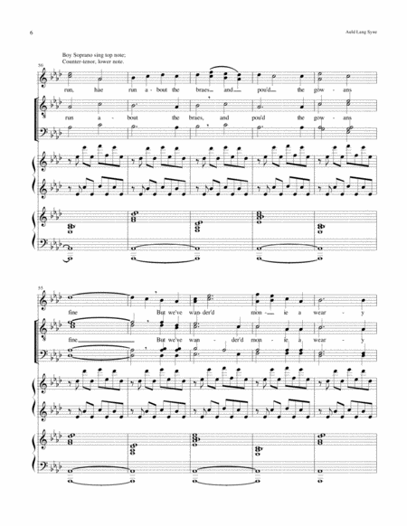 Auld Lang Syne (TTBB, PIano, Harp) image number null