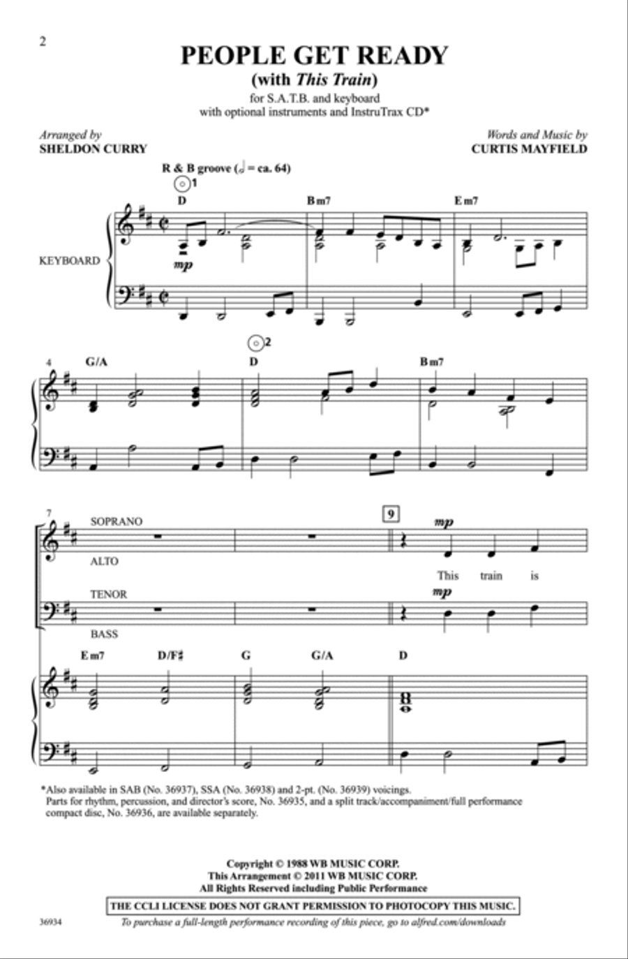 People Get Ready Choir scores gallery preview page 2