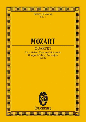 Book cover for String Quartet, KV. 387 in G Major
