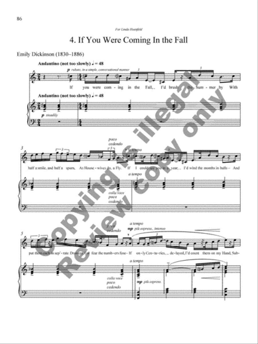 Collected Songs for Soprano and Piano Soprano Voice scores gallery preview page 43