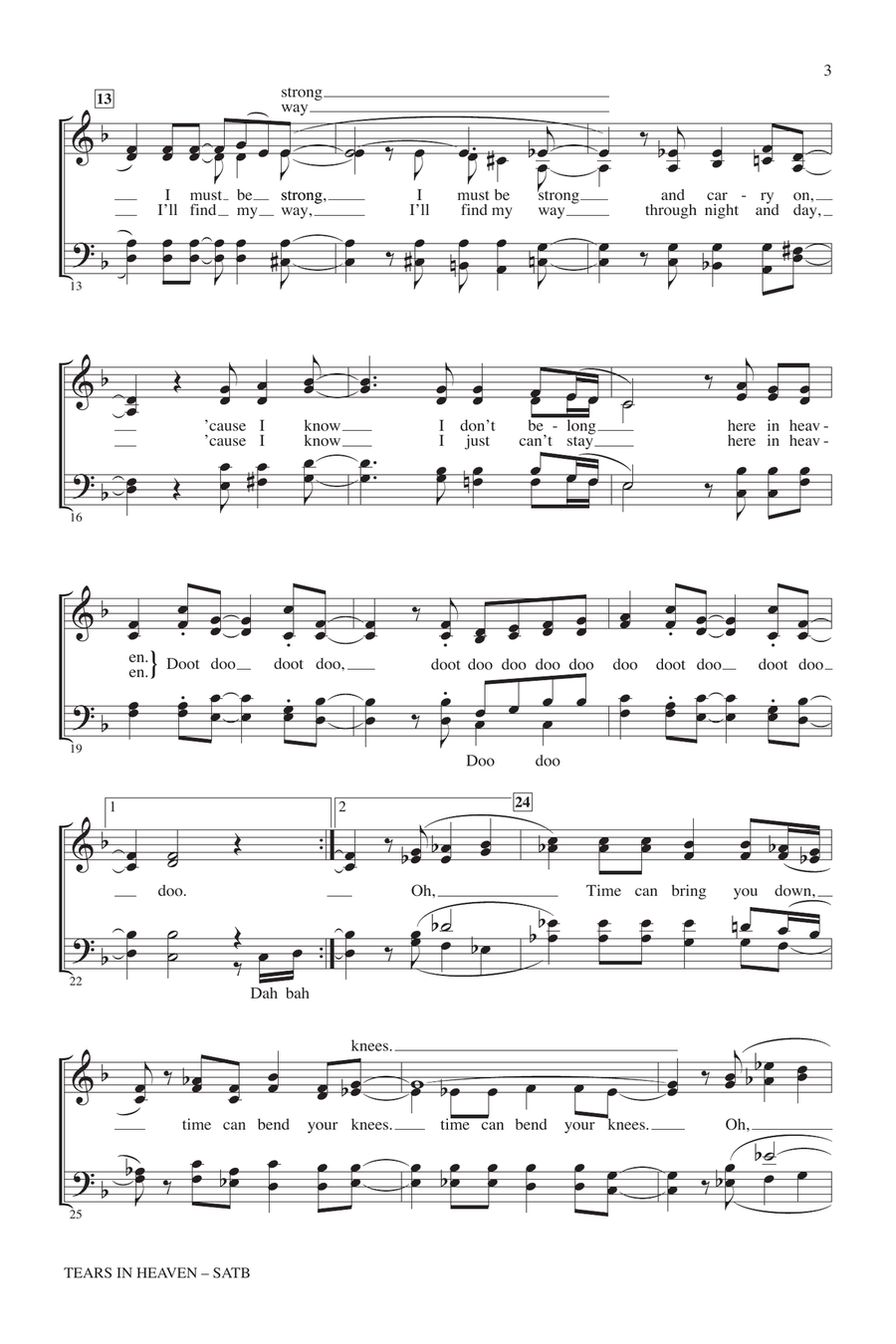 Tears In Heaven (arr. Kirby Shaw) 4-Part scores gallery preview page 2