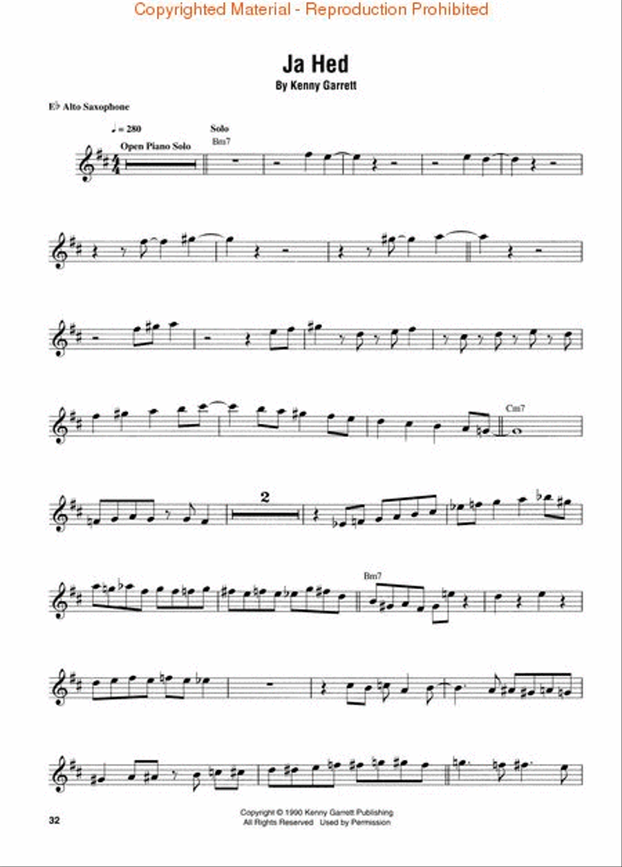 The Kenny Garrett Collection Alto Saxophone scores gallery preview page 4