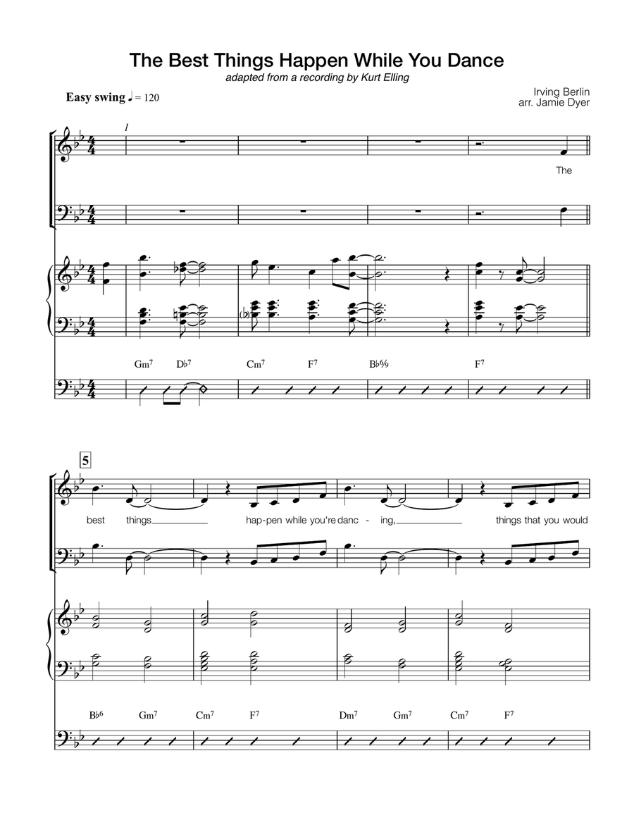 The Best Things Happen While You're Dancing 4-Part scores gallery preview page 1
