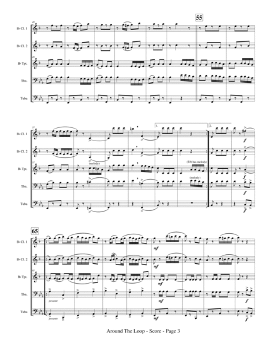 Around The Loop Polka Clarinet scores gallery preview page 5