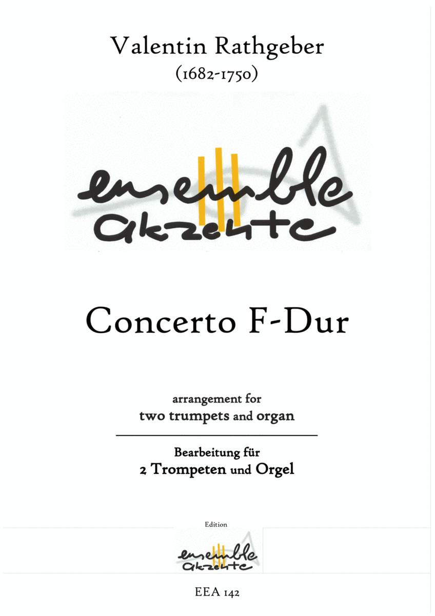 Concerto F-Dur from Valentin Rathgeber - arrangement for two trumpets and organ image number null