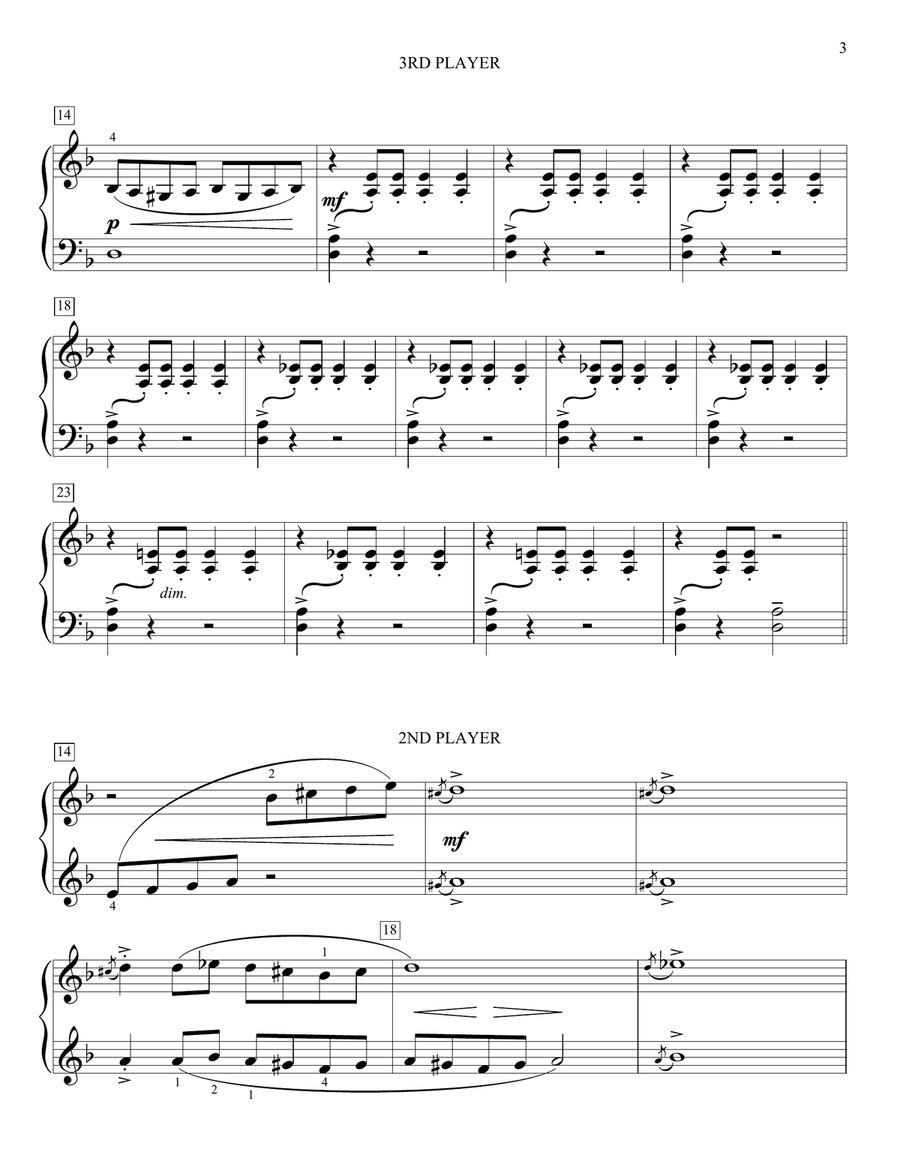 The Busy Bazaar The Busy Bazaar Piano Duet scores gallery preview page 3