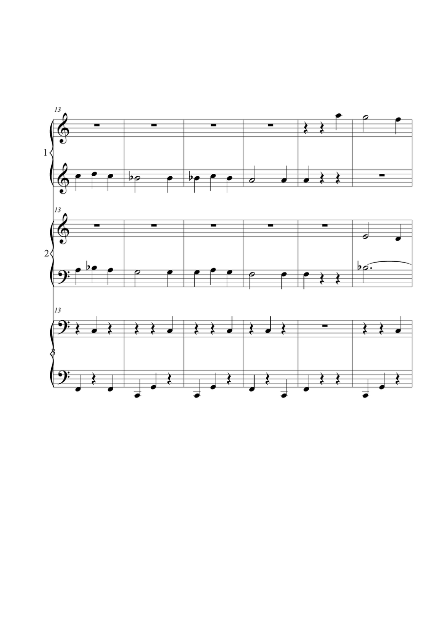 Chopsticks. Piano 6 hands Piano Method scores gallery preview page 3