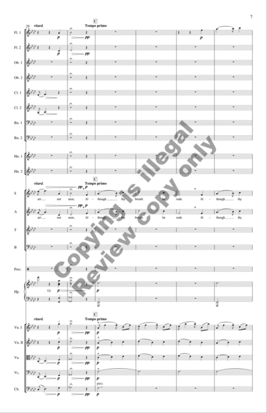 Blow, Blow, Thou Winter Wind (Orchestra Score) Choir scores gallery preview page 7
