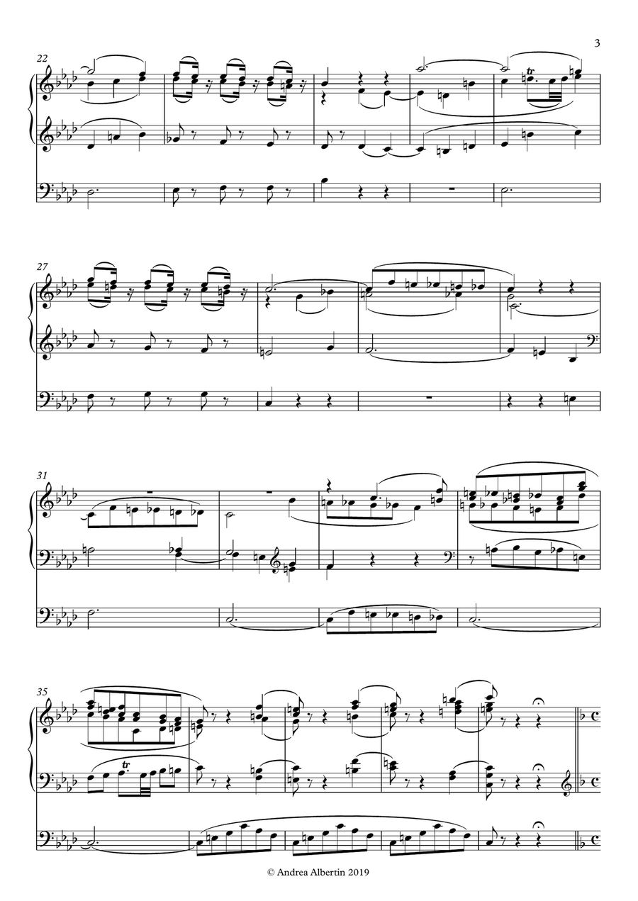 Adagio and Allegro (Fantasia) KV 594, arrangement for organ Organ Solo scores gallery preview page 3