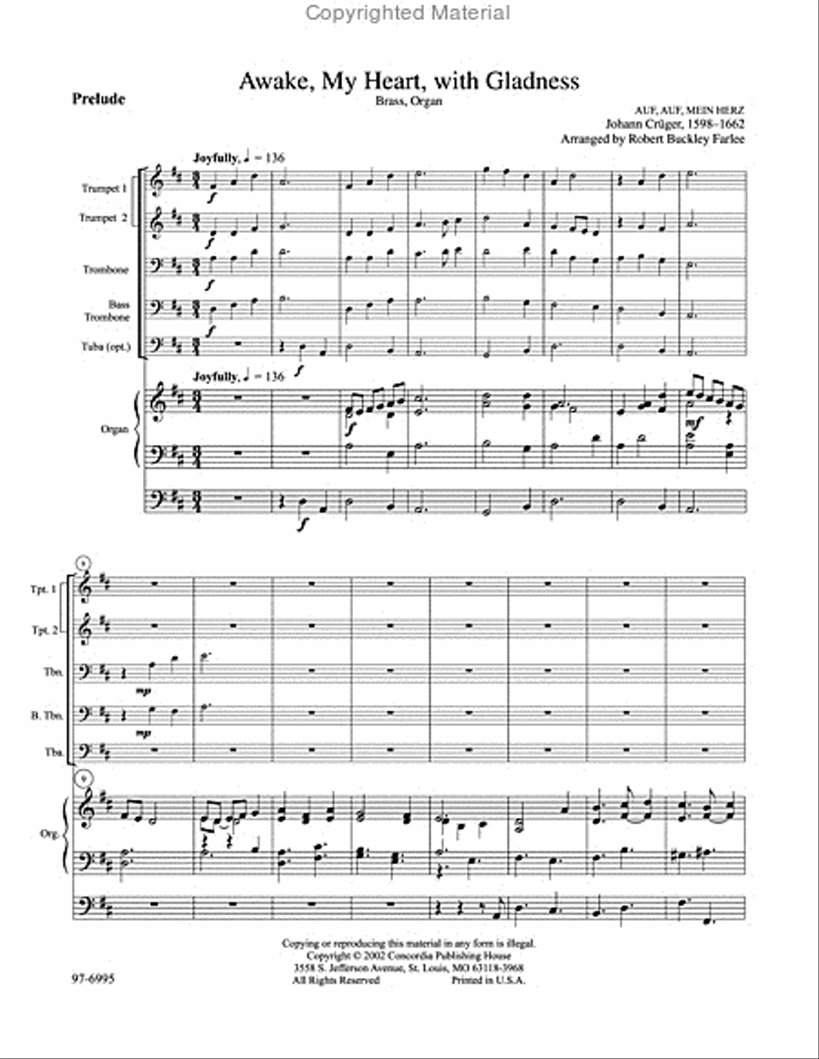 Brass Fanfares and Accompaniments for the Easter Season Trombone scores gallery preview page 2