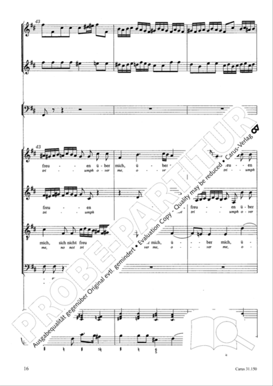 O my Lord, I long for thee (Nach dir, Herr, verlanget mich) 4-Part scores gallery preview page 19