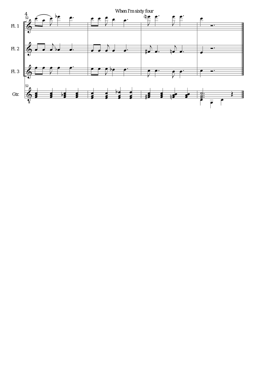 When I'm Sixty-Four Small Ensemble scores gallery preview page 4