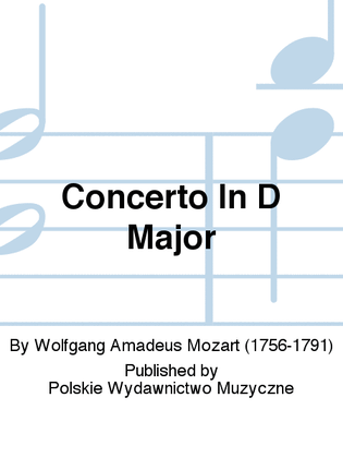 Book cover for Concerto In D Major