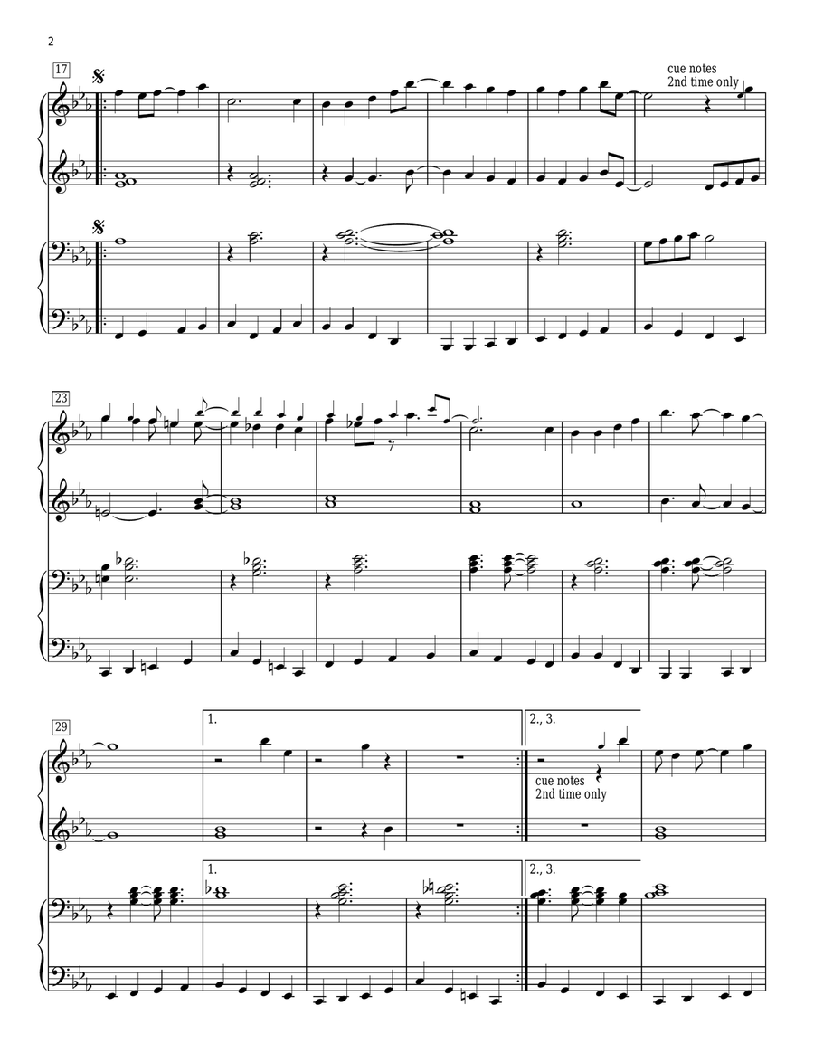 Another Day Of Sun (from La La Land) Piano Duet scores gallery preview page 2