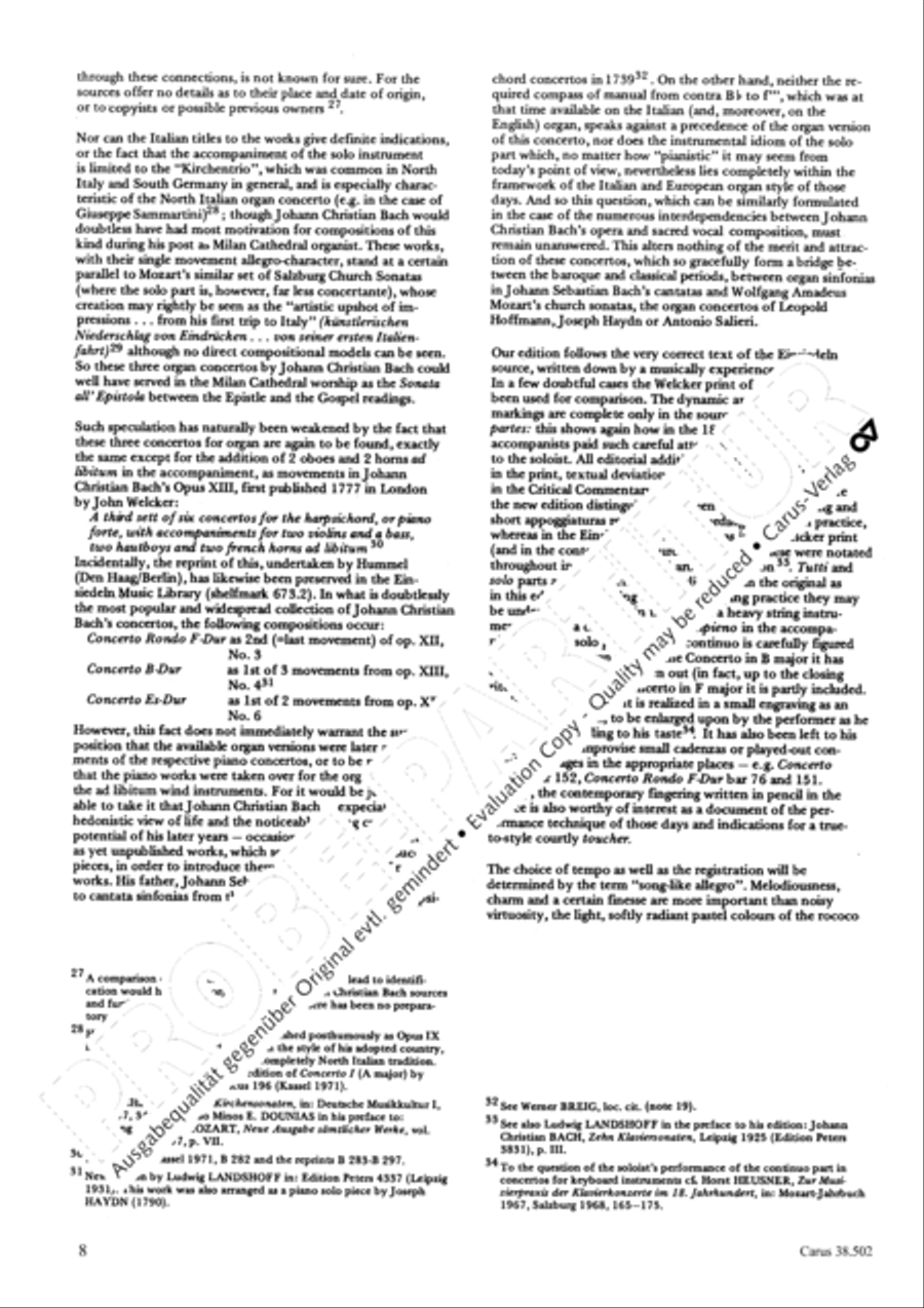 Organ Concerto in B flat major (Orgelkonzert in B) Violin scores gallery preview page 11