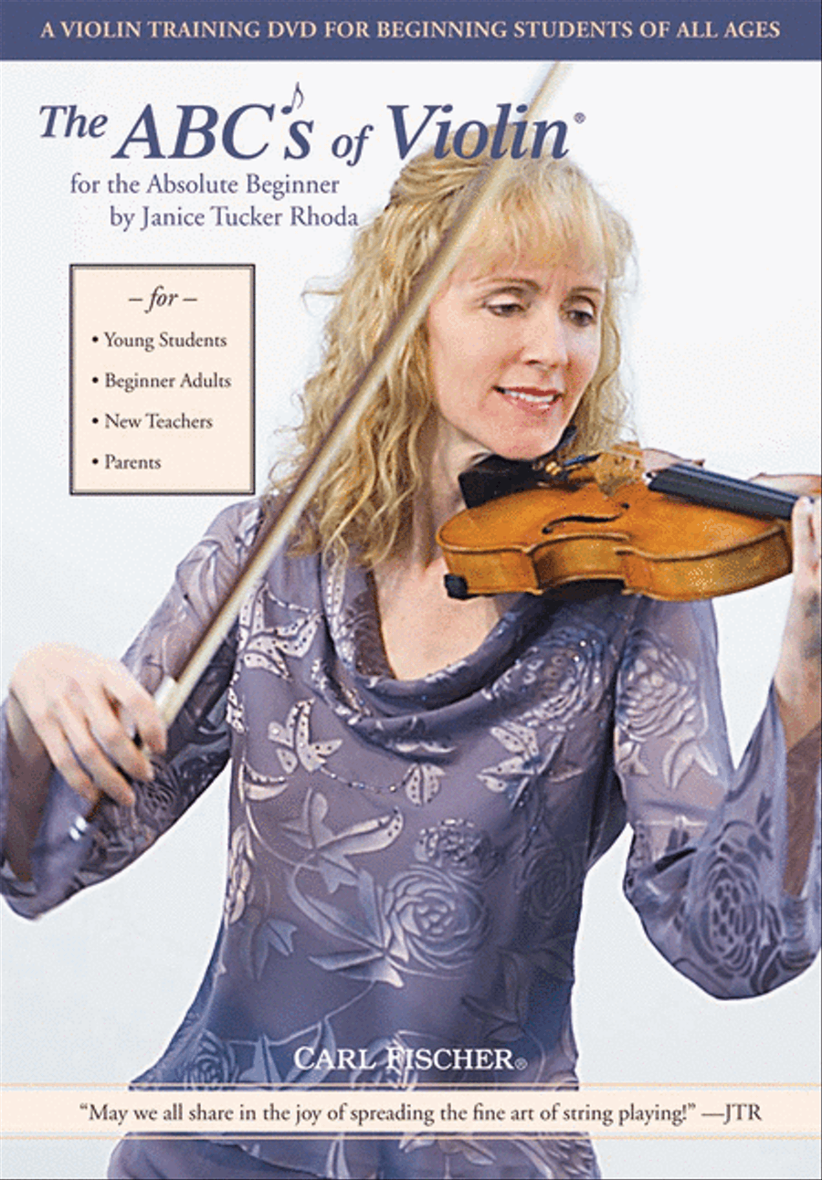 The ABC's of Violin for the Absolute Beginner DVD by Janice Tucker Rhoda Violin Solo - Sheet Music