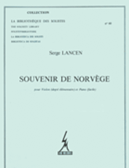 Lancen Souvenir De Norvege Lm060 Violin & Piano Book