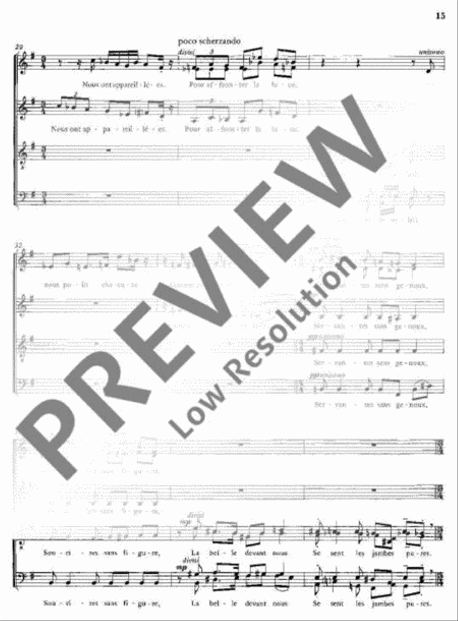 Trois Poèmes de Paul Valéry SSAATTBB scores gallery preview page 16