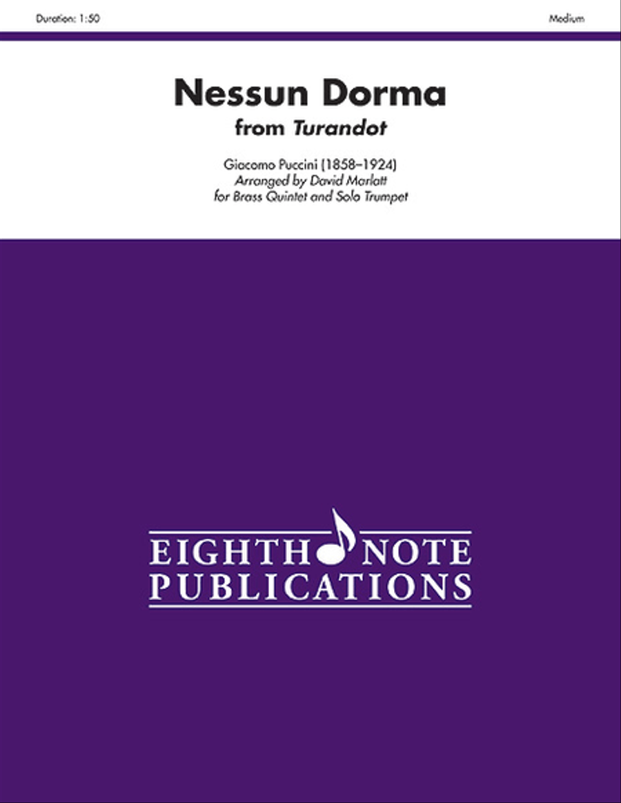 Nessun Dorma (from Turandot) Brass Quintet scores gallery preview page 1