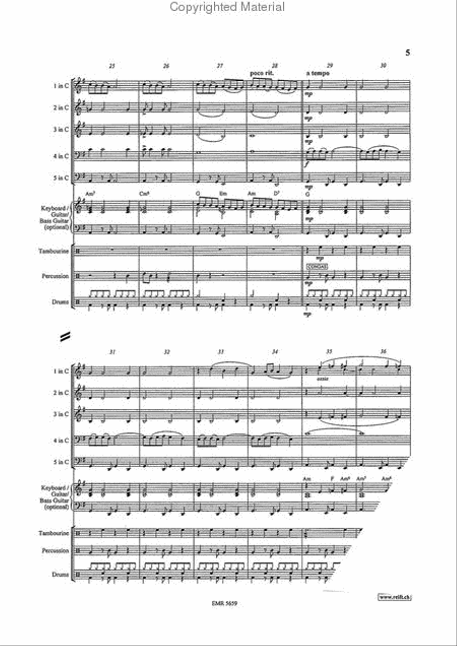 Strangers In The Night Brass Ensemble scores gallery preview page 5