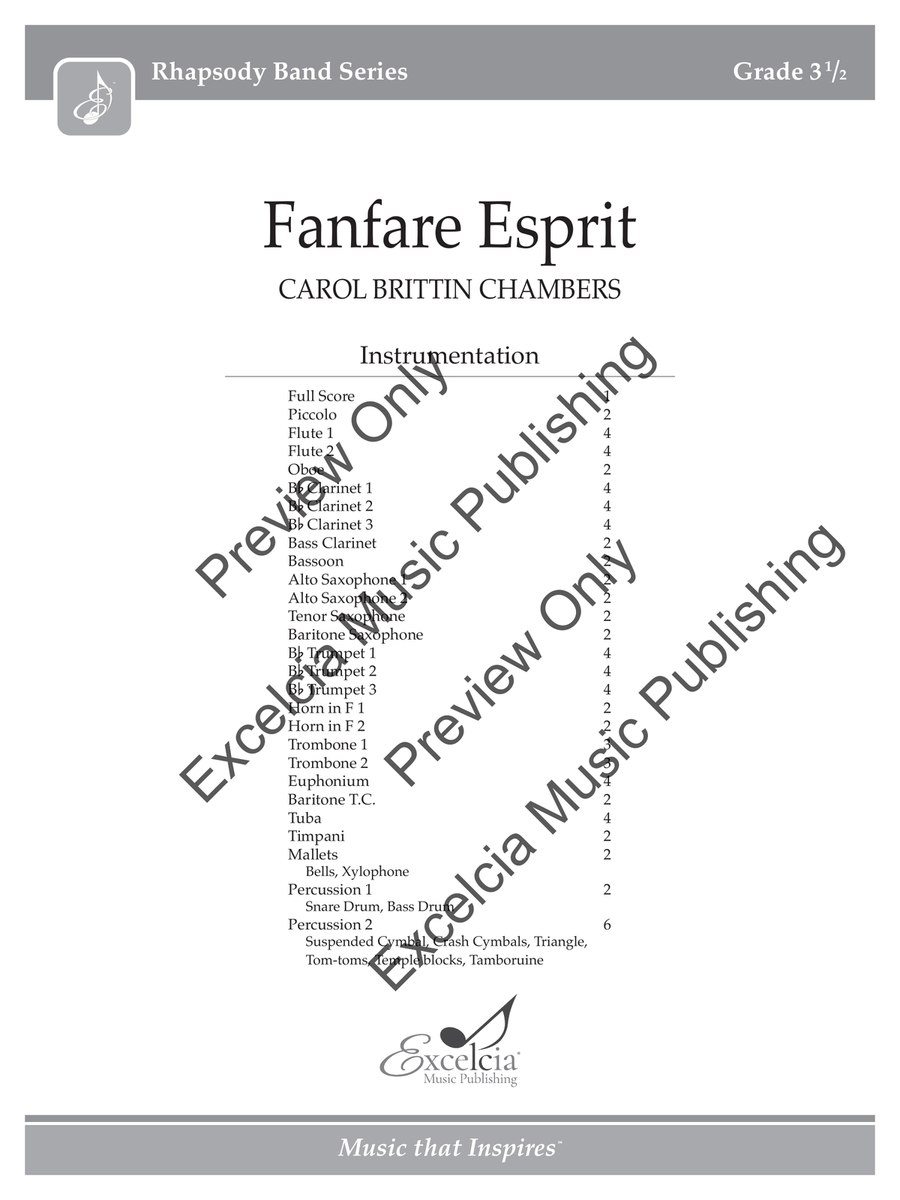 Fanfare Esprit Concert Band scores gallery preview page 2