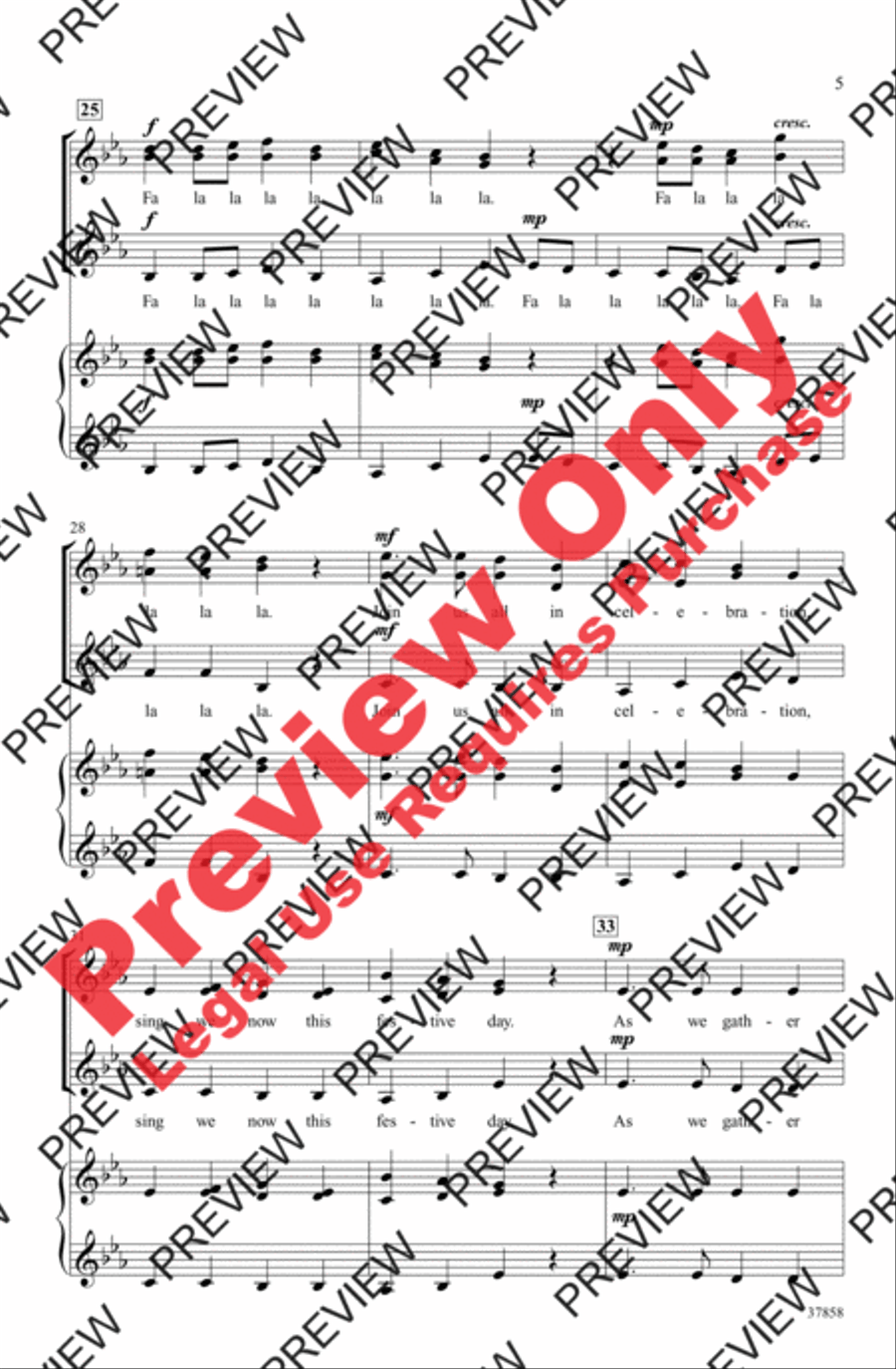 A Festive Madrigal A Festive Madrigal Women's Choir scores gallery preview page 5