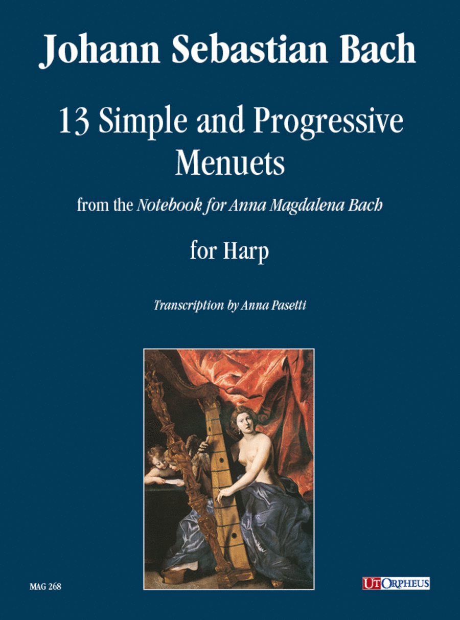 13 Simple and Progressive Menuets from the "Notebook for Anna Magdalena Bach" for Harp