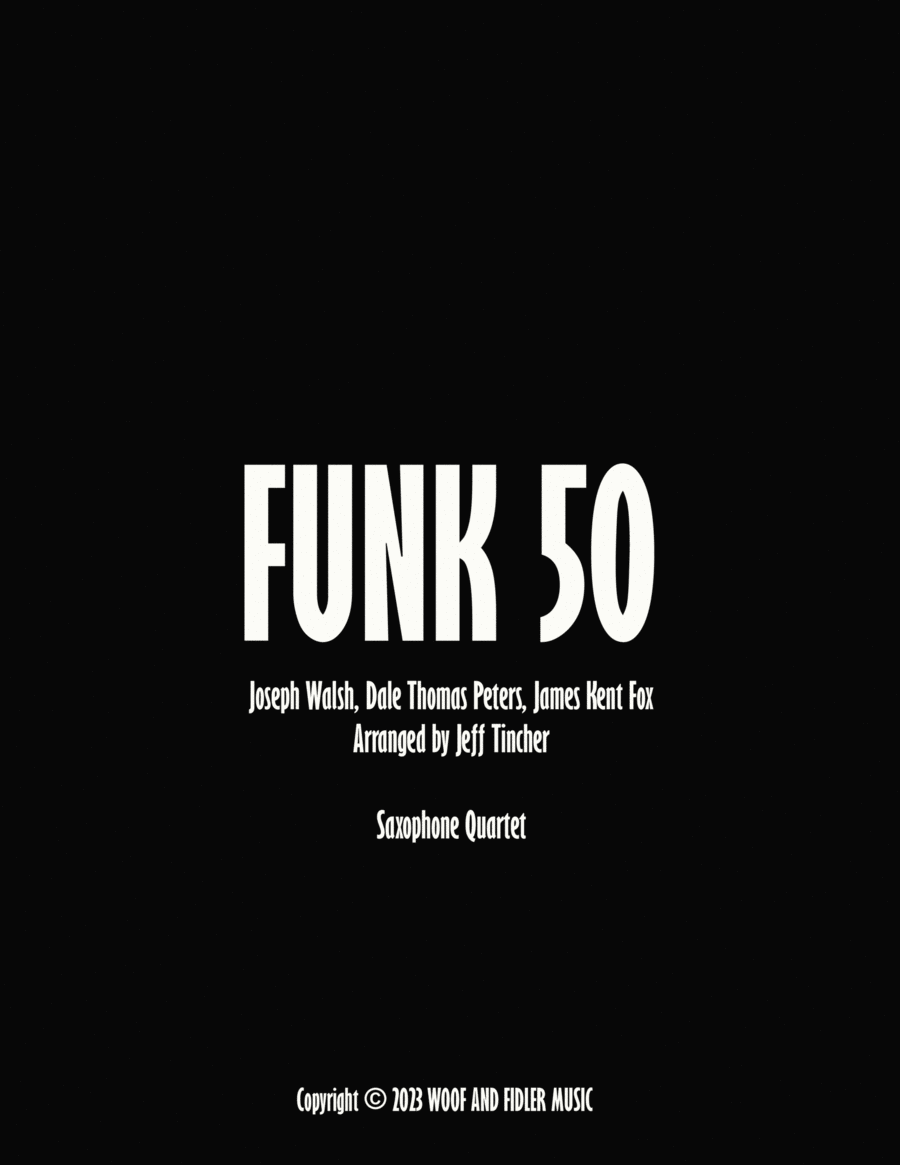 Funk 50 Saxophone Quartet scores gallery preview page 1