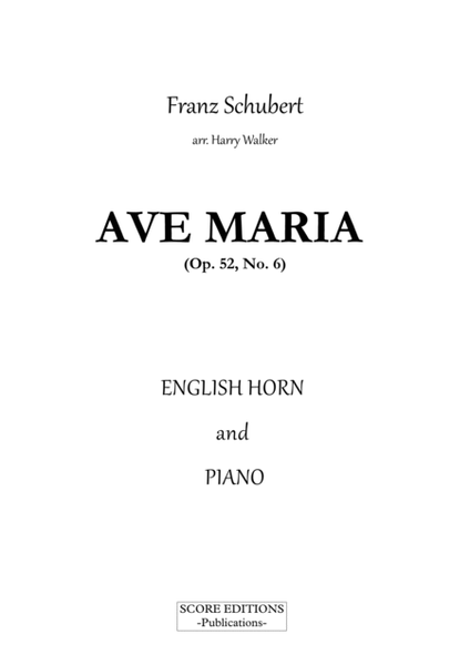 Schubert: Ave Maria (for English Horn and Piano) image number null